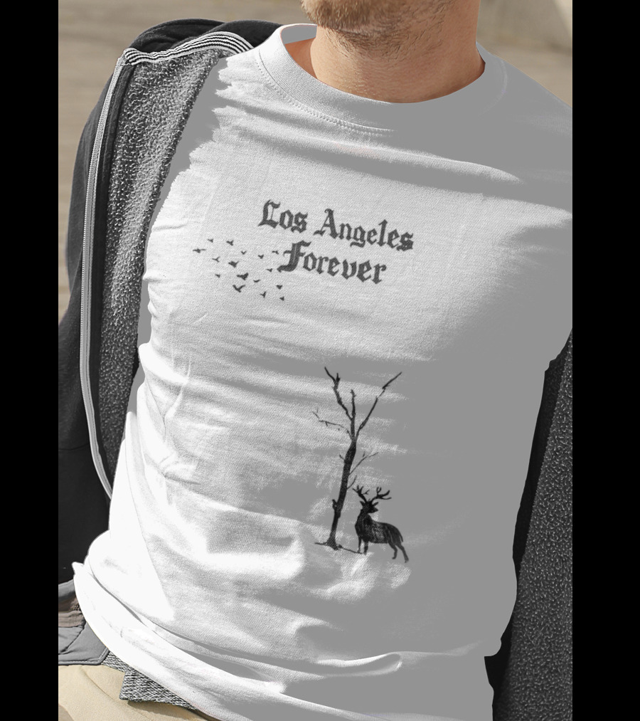 Los Angeles Forever Birds Flying Tree Deer Hila Klein Dedication T-Shirt