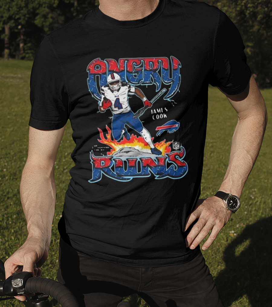 Angry Runs James Cook Buffalo Bills NFL Football T-Shirt