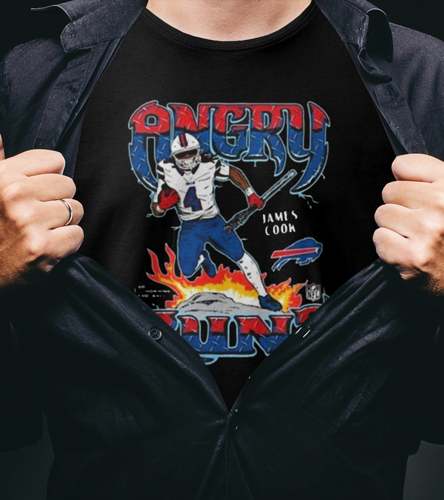 Angry Runs James Cook Buffalo Bills NFL Football T-Shirt