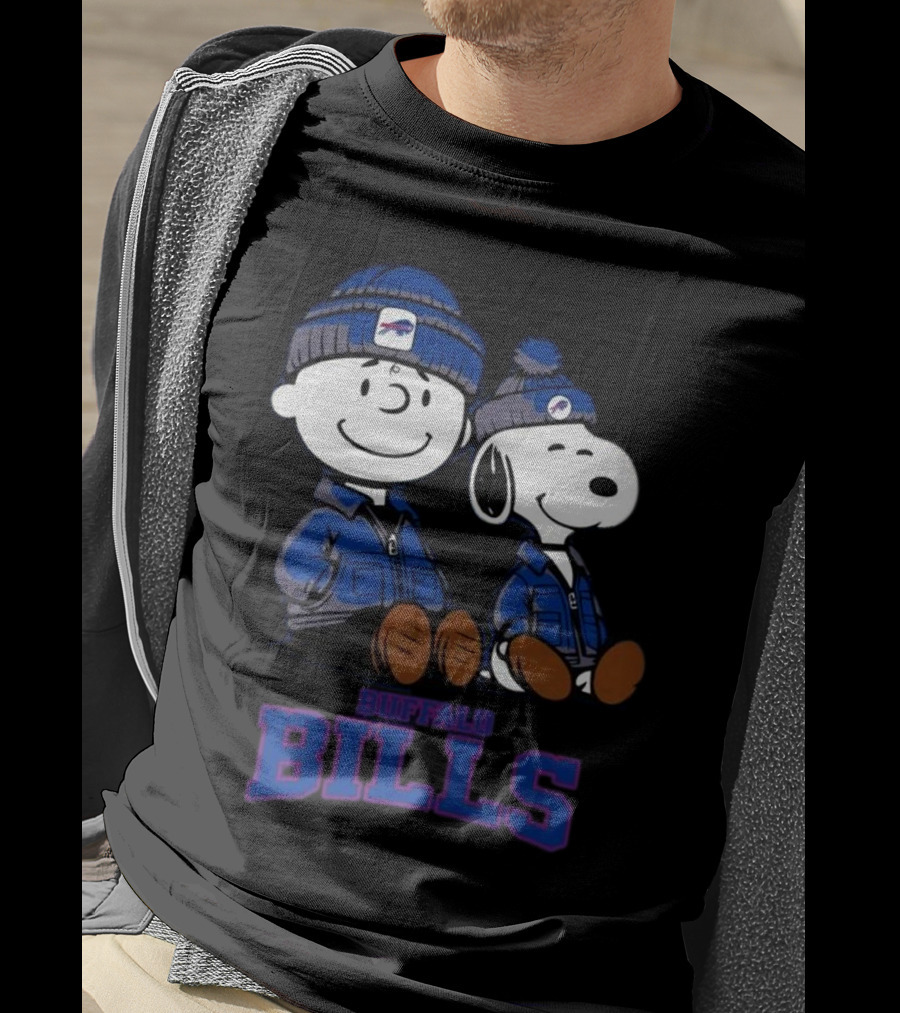 Charlie Brown Snoopy Buffalo Bills Fans 2025 T-Shirt