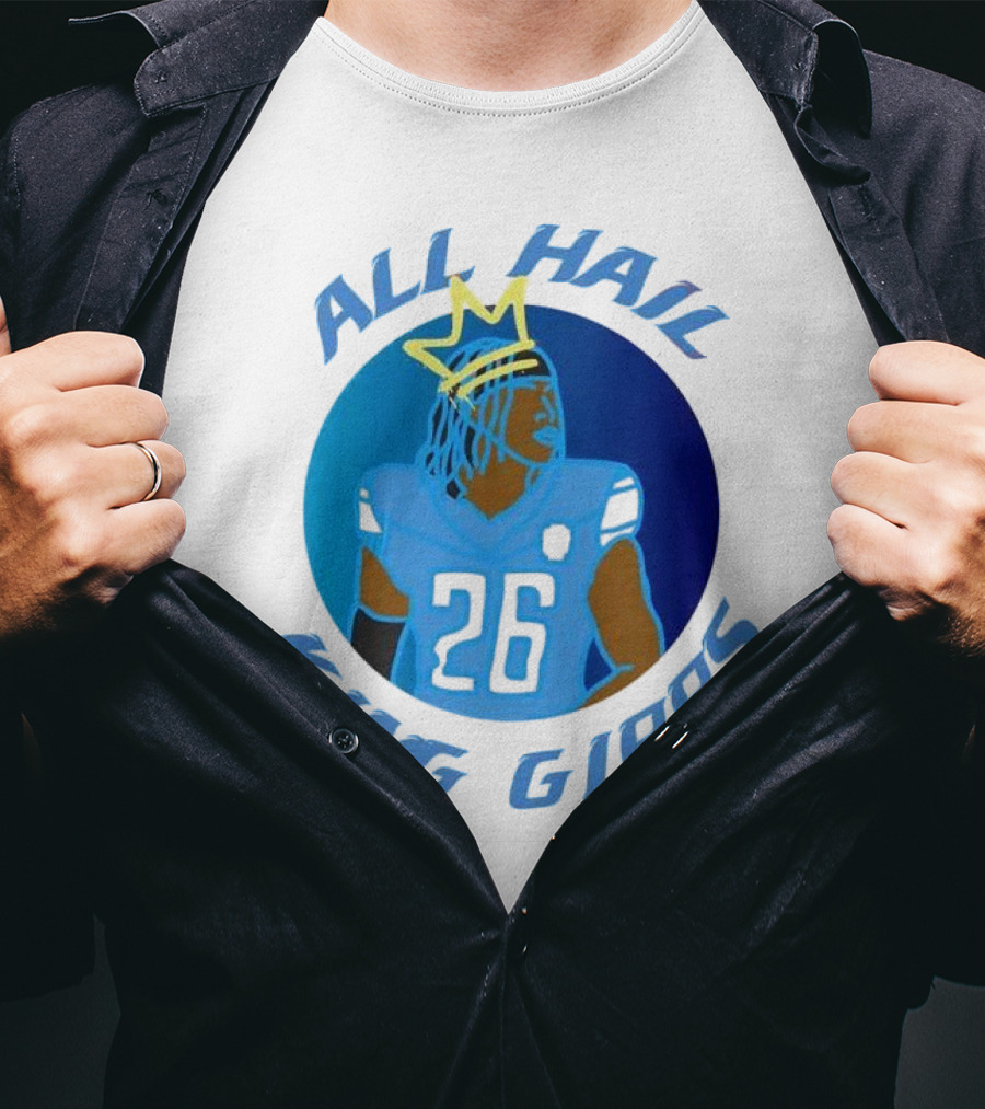 All Hail King Gibbs Detroit Lions Football Player Number 26 T-Shirt