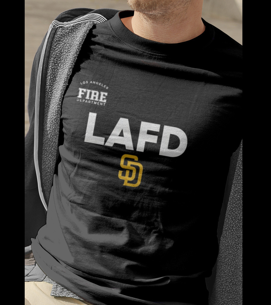 LAFD San Diego Padres Los Angeles Fire Department Gratitude 2025 T-Shirt