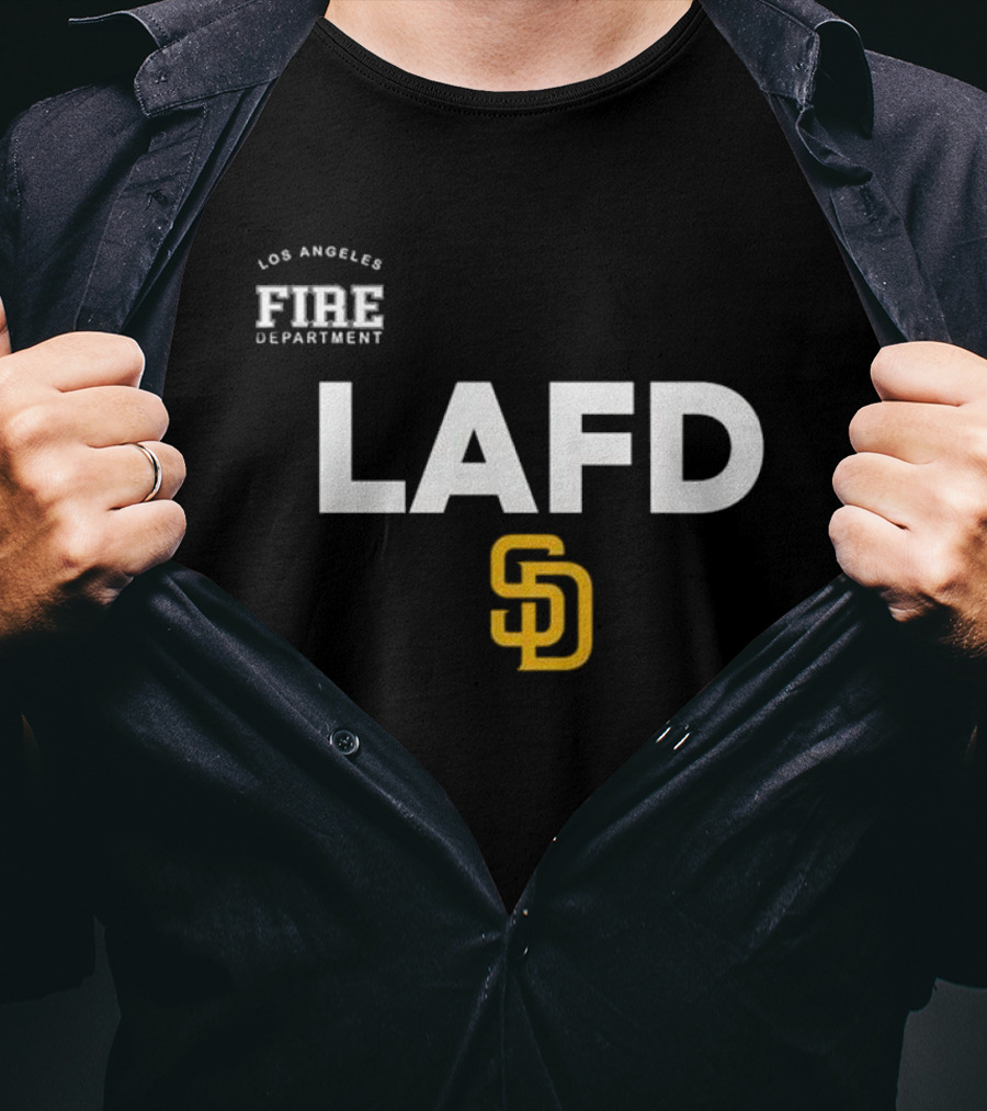 LAFD San Diego Padres Los Angeles Fire Department Gratitude 2025 T-Shirt