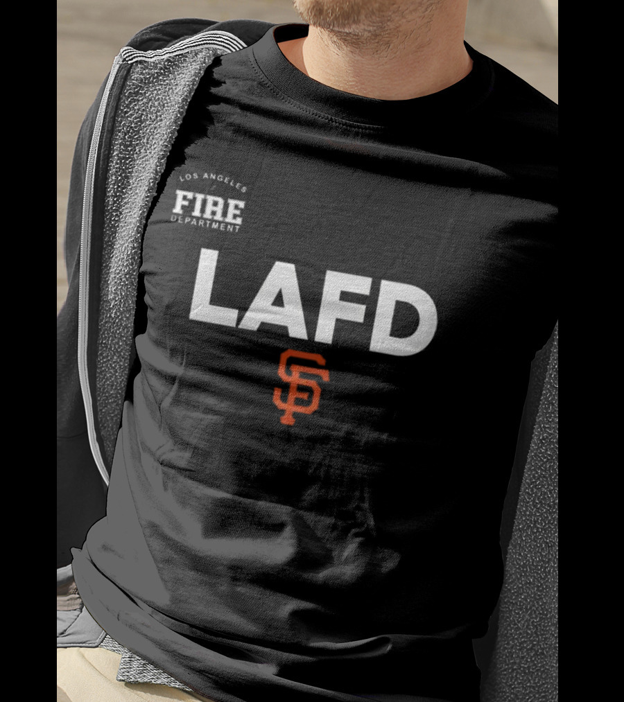 LAFD Los Angeles Fire Department San Francisco Giants Gratitude 2025 T-Shirt