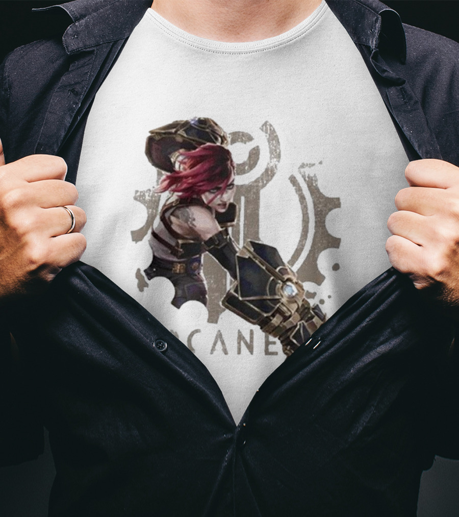 Arcane League Of Legends Violet Fat Hands T-Shirt