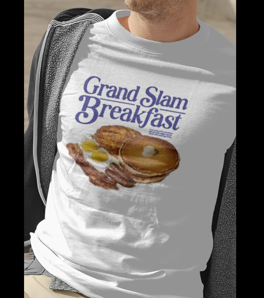 Middleclassfancy Grand Slam Breakfast Pancakes Eggs Sausages Bacon Hash Browns T-Shirt