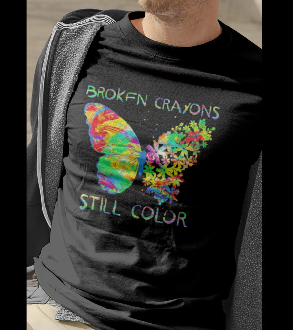BROKEN CRAYONS STILL COLOR BUTTERFLY T-Shirt