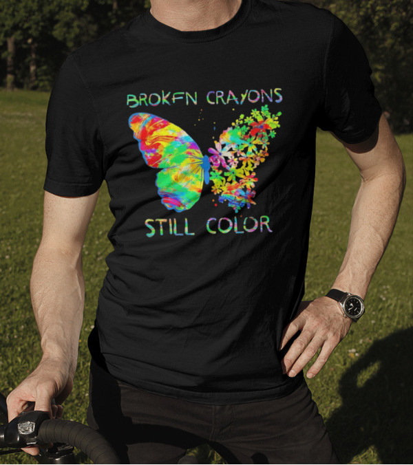 BROKEN CRAYONS STILL COLOR BUTTERFLY T-Shirt