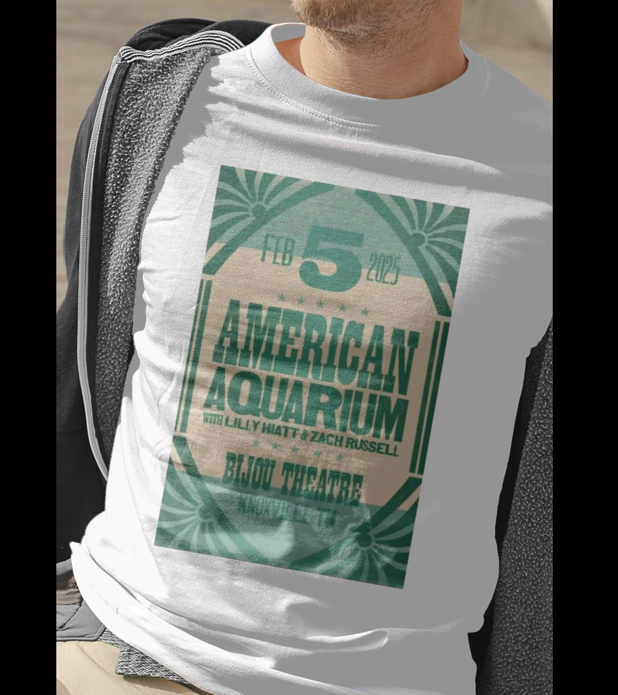American Aquarium With Lilly Hiatt And Zach Russell Feb 5 2025 Bijou Theatre Knoxville TN T-Shirt