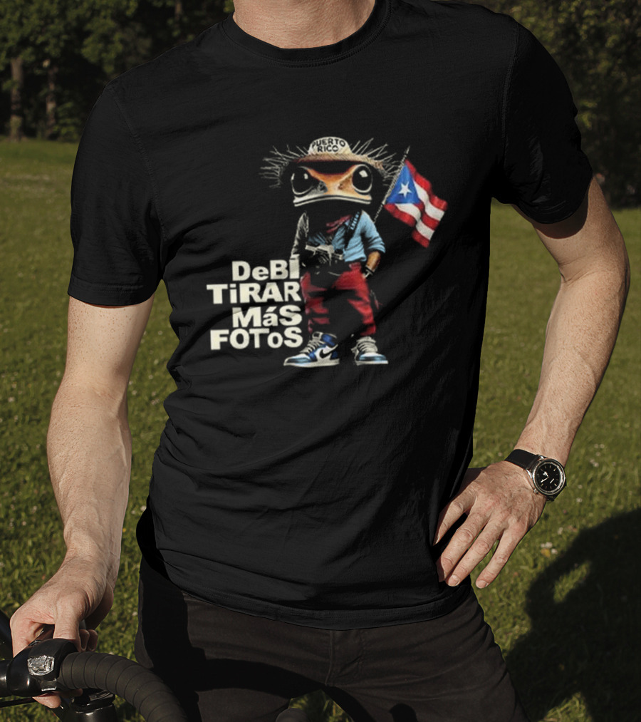 DeBi TiRAR Más FoTOs Puerto Rico Flag Frog Character Shoes T-Shirt