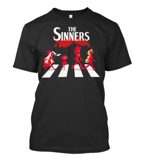 Hazbin Hotel The Sinners Abbey Road Characters Crossing T-Shirt