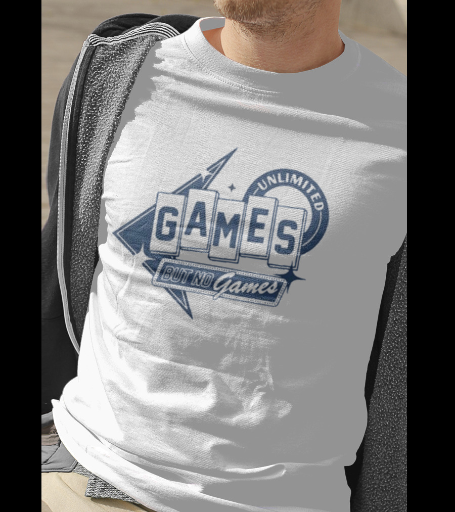 Chuckle Unlimited Games But No Games Ringer T-Shirt