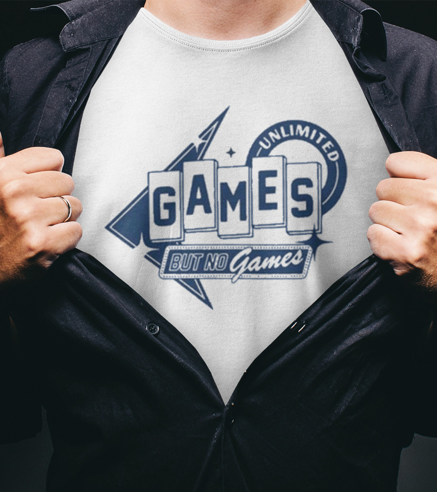 Chuckle Unlimited Games But No Games Ringer T-Shirt