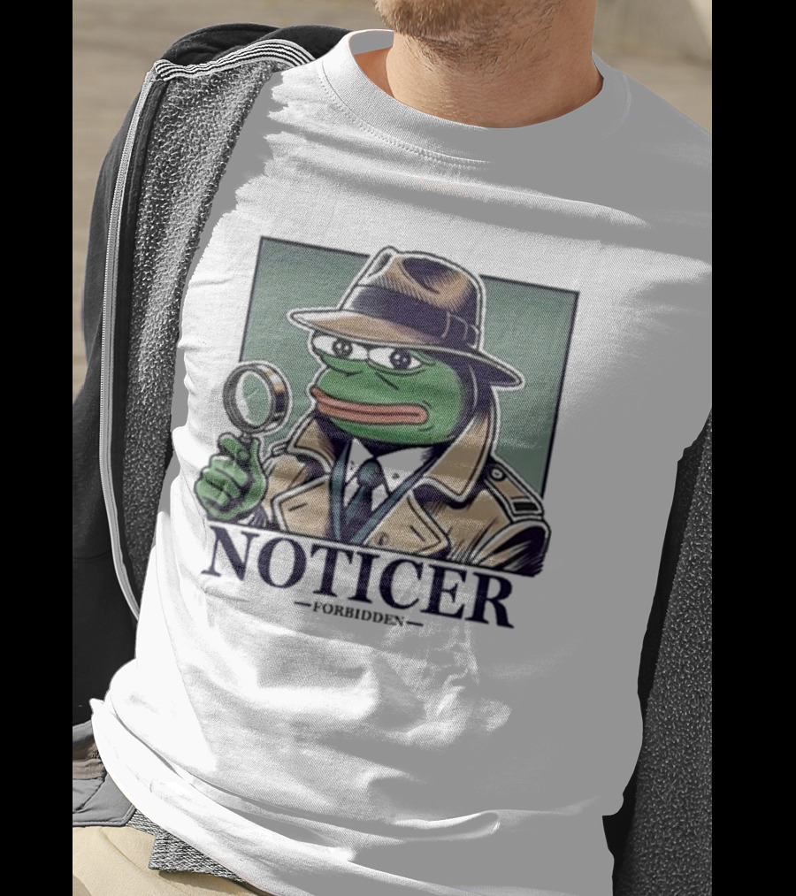 Noticer Forbidden Clothes Pepe Detective Magnifying Glass T-Shirt