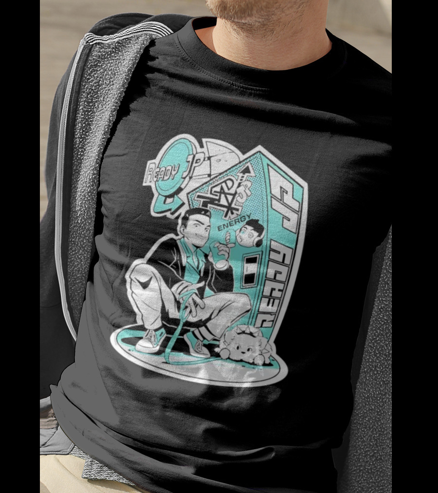 Ready JP Energy Machine Retro Style Oponok T-Shirt