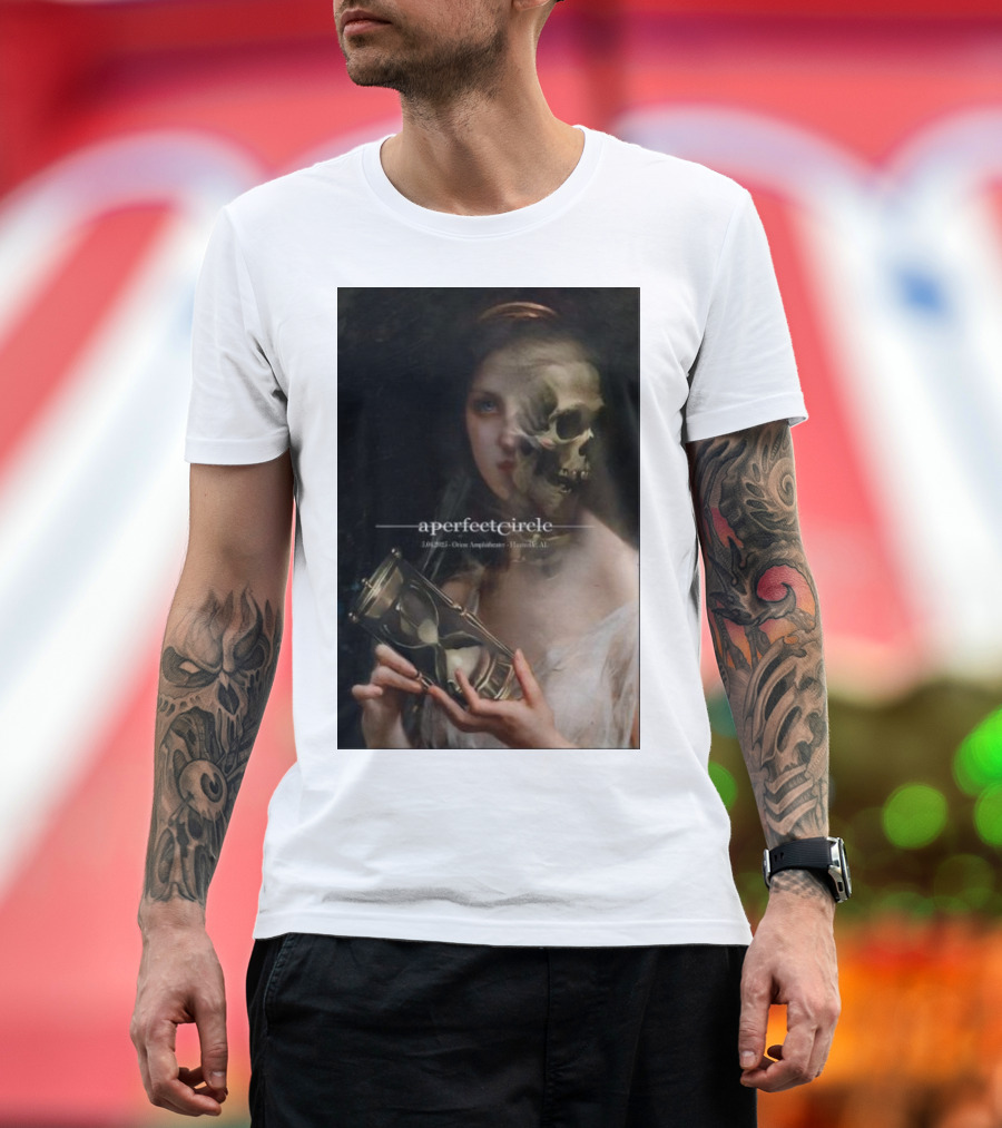 A Perfect Circle 5/4/2025 Orion Amphitheater Huntsville AL Skeleton Woman Hourglass T-Shirt