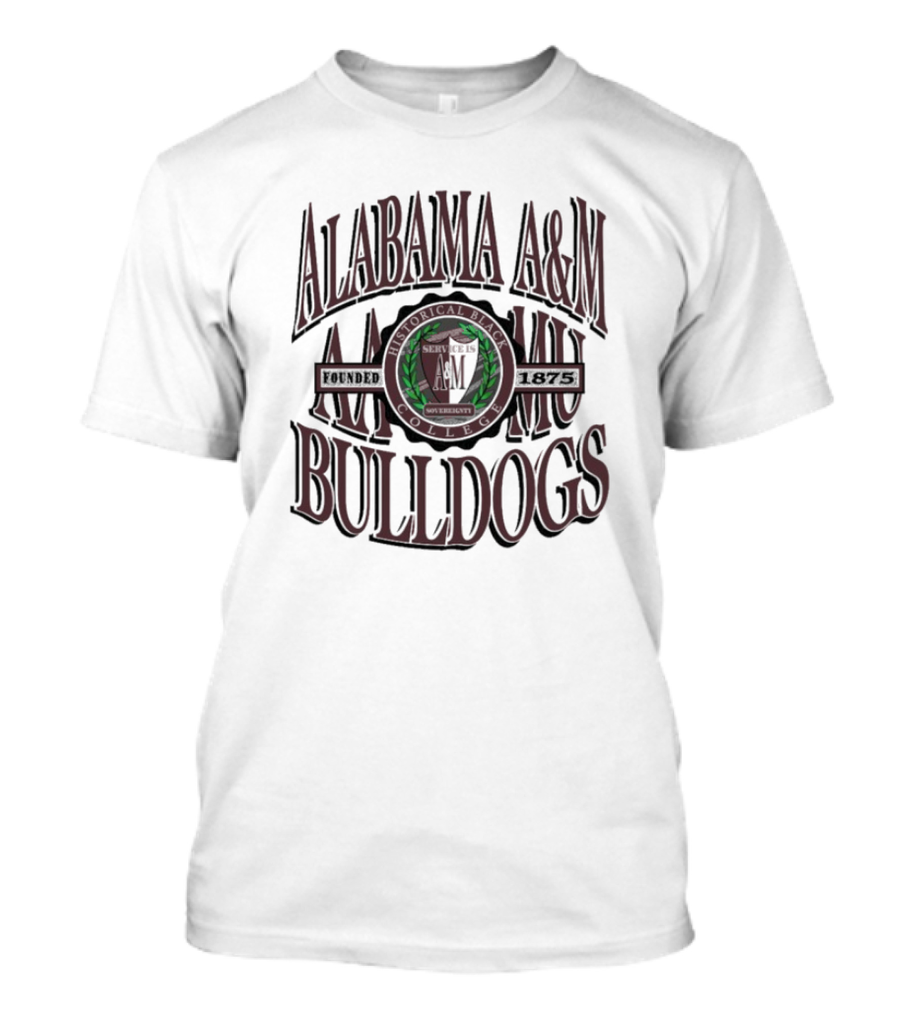 Alabama A&M Bulldogs Founded 1875 Historical Black College Emblem And Crest T-Shirt