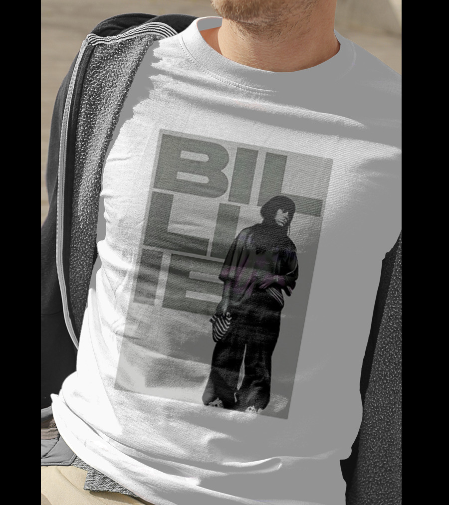 Billie Eilish Striped Bag Monochrome Fashion T-Shirt