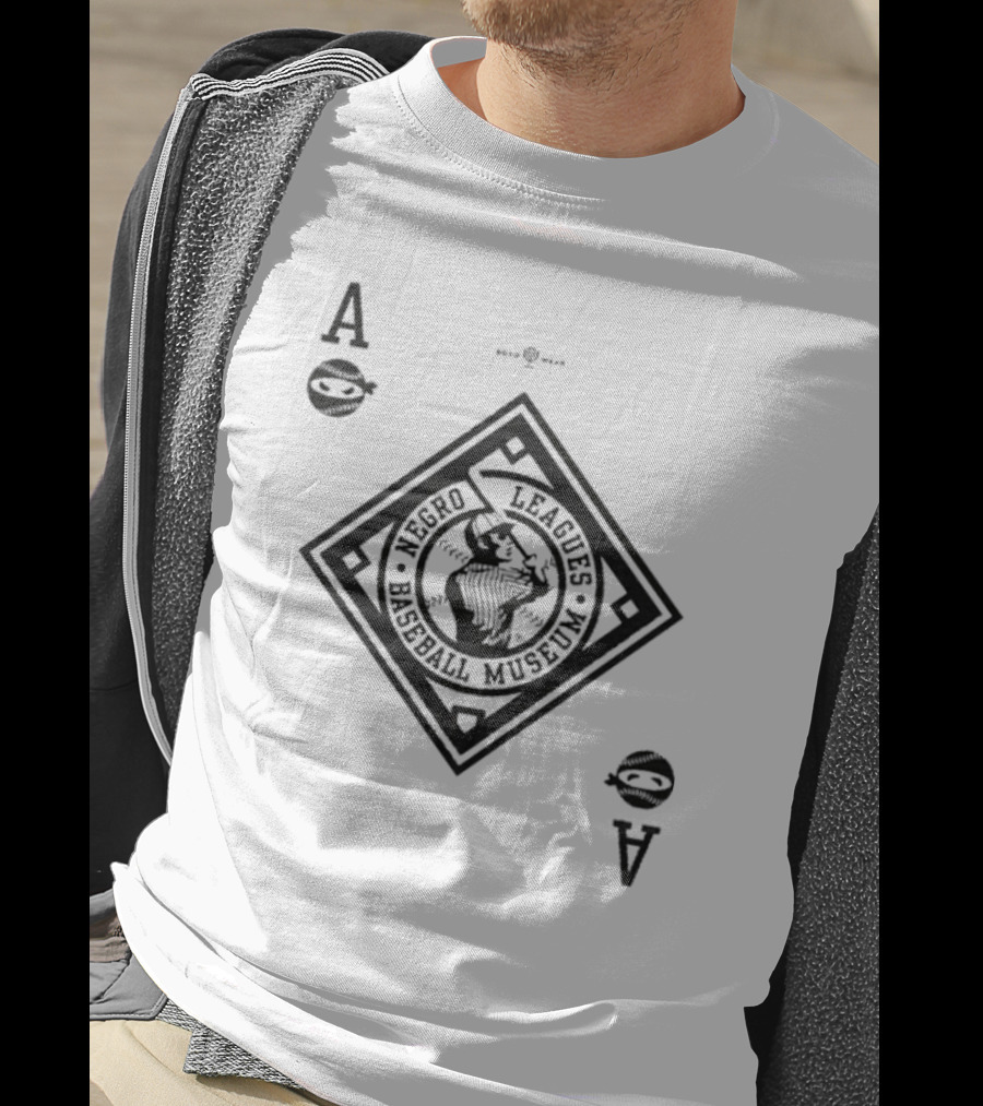 Negro Leagues Baseball Museum Black Aces Playing Card Style T-Shirt