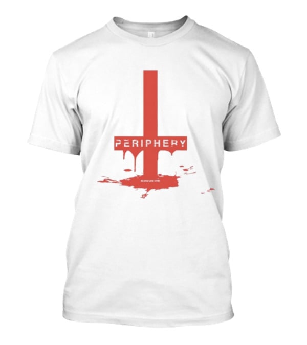 Periphery Blood Like Wine Dripping Cross Design T-Shirt