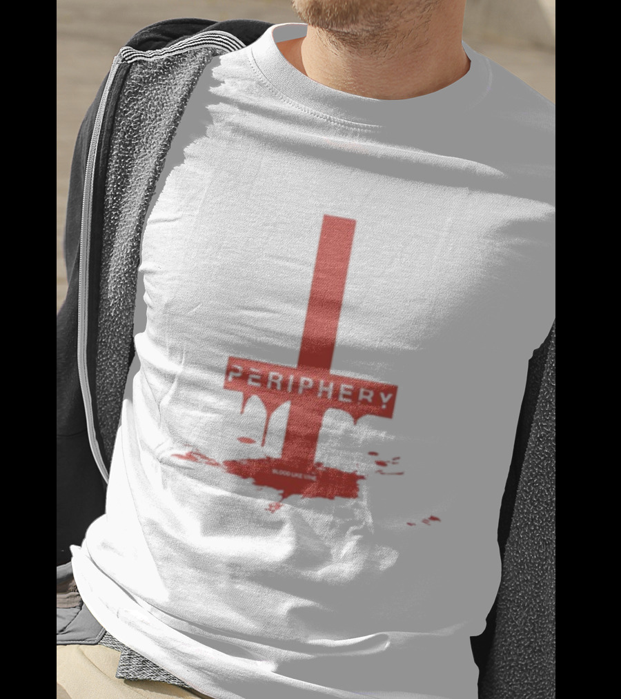 Periphery Blood Like Wine Dripping Cross Design T-Shirt