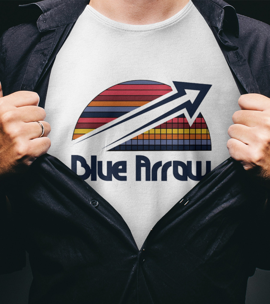 Blue Arrow Denver Nuggets Skyline 2025 T-Shirt