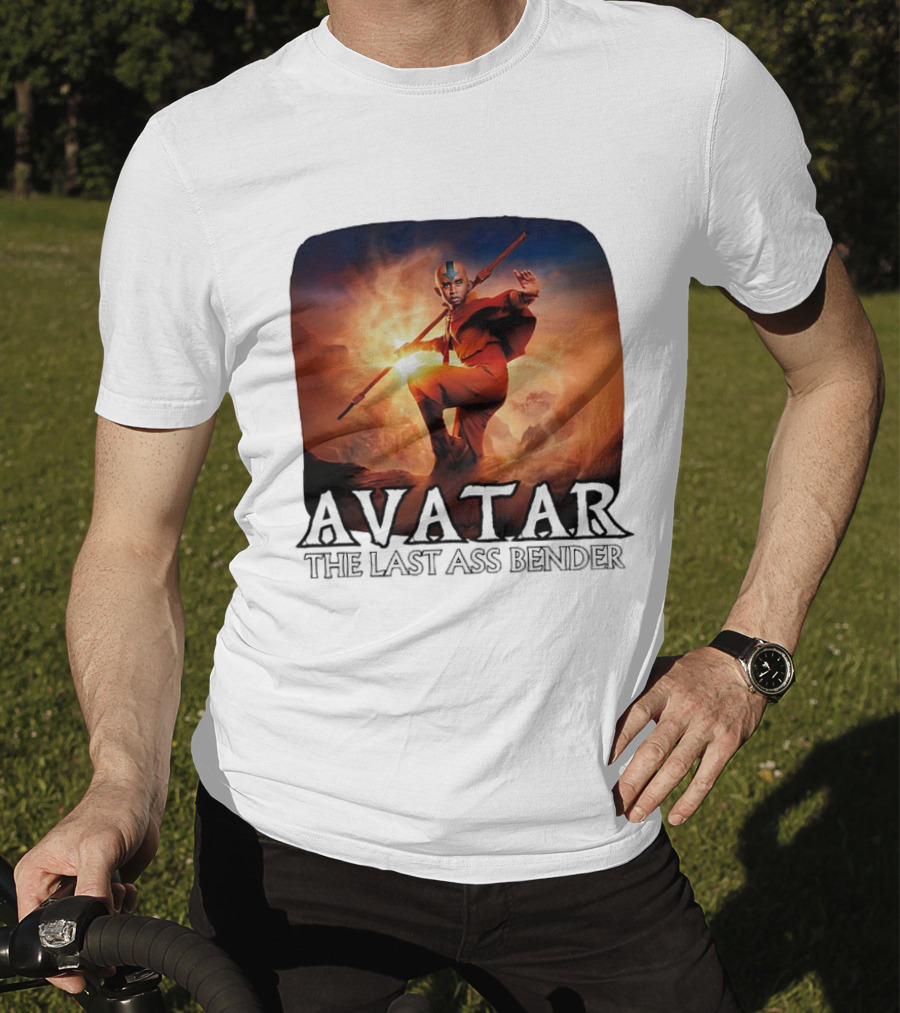 Avatar The Last Ass Bender Aang Parody With Red Outfit And Staff T-Shirt