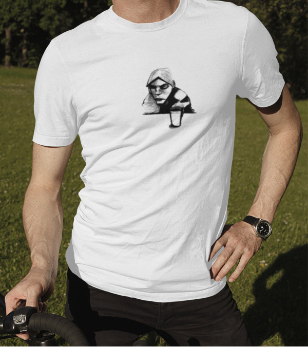 Burial Untrue Album Cover Motif With Cross And Abstract Faces T-Shirt
