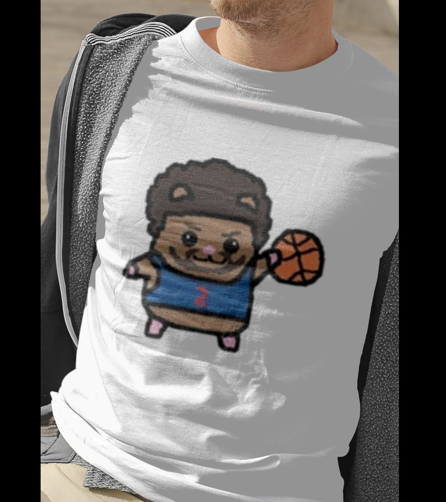 Cade Cunninghamster Basketball Cartoon Character Sportswear T-Shirt