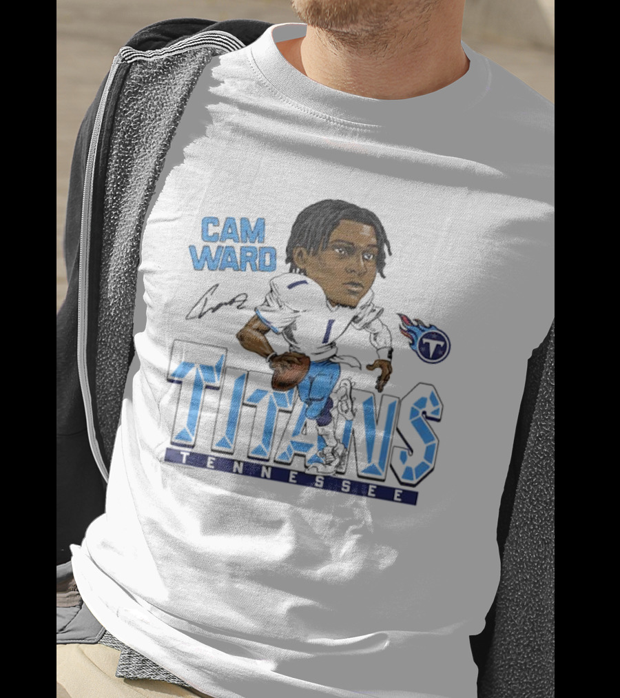 Cam Ward Signature Tennessee Titans Caricature T-Shirt