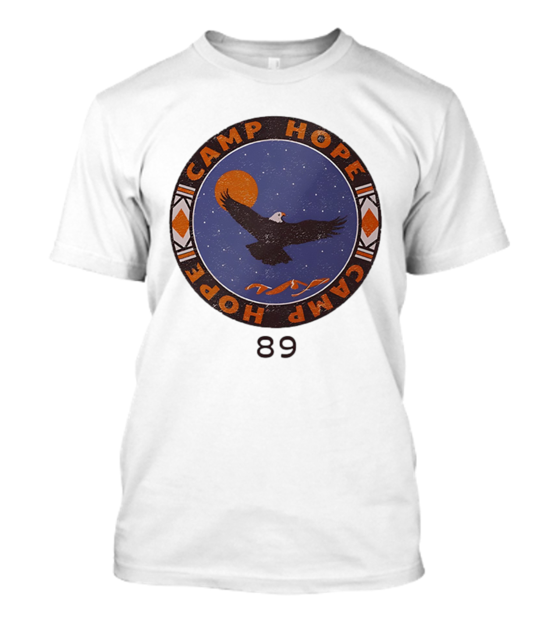Camp Hope Circle 89 Eagle And Sun Design T-Shirt
