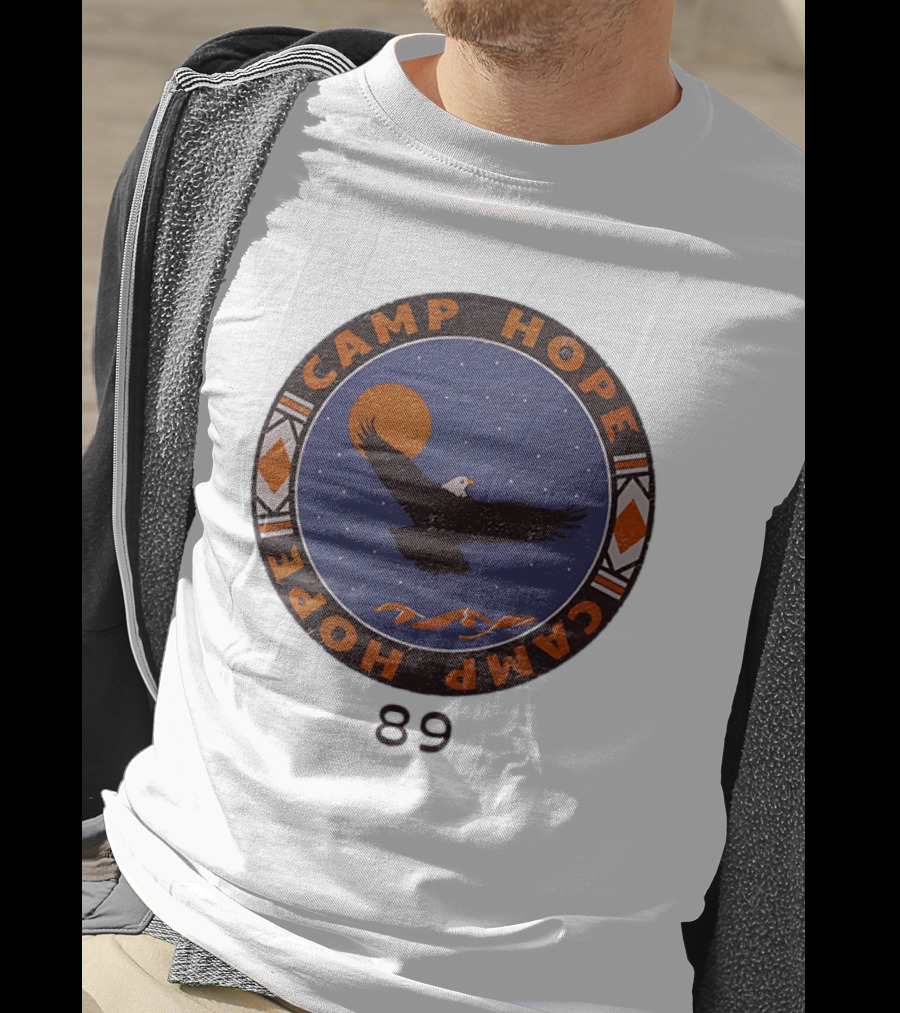 Camp Hope Circle 89 Eagle And Sun Design T-Shirt