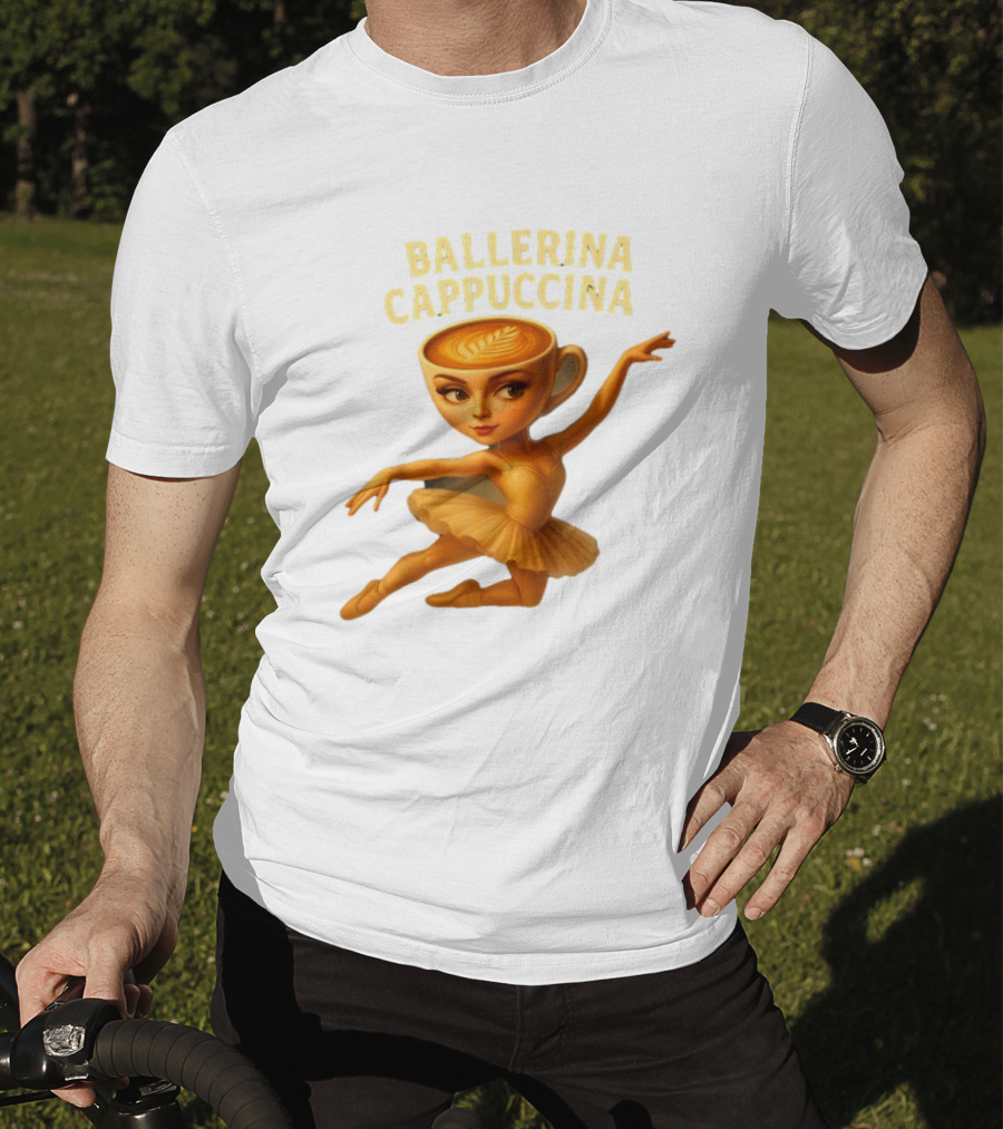 Ballerina Cappuccina Dance Meme Cappuccino Head Ballerina T-Shirt