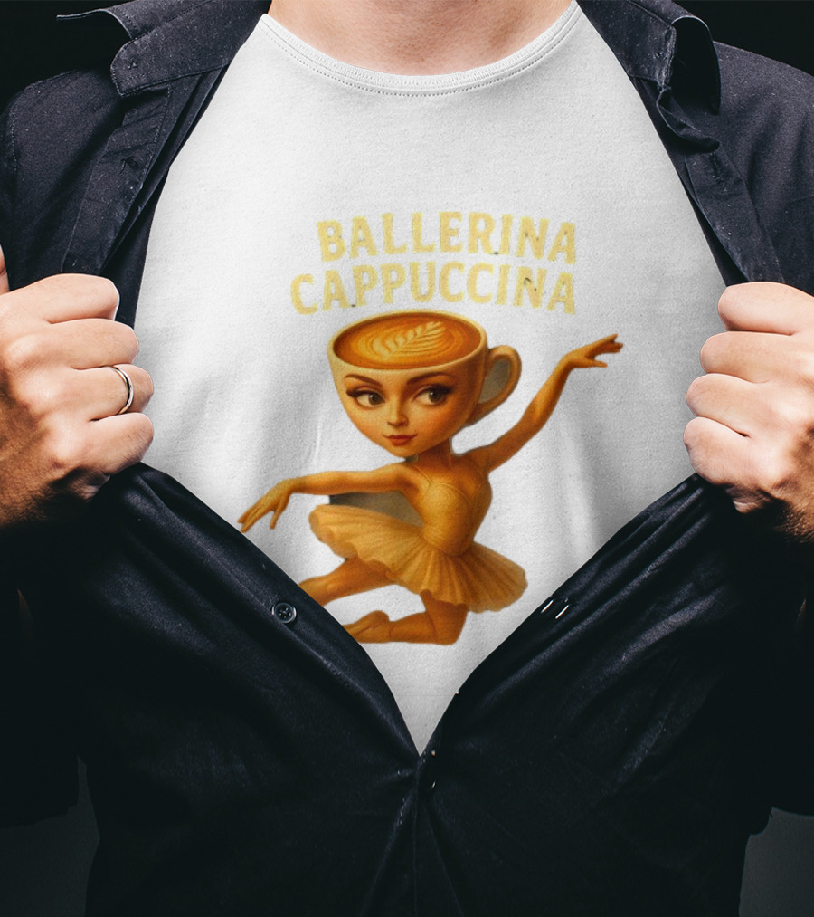 Ballerina Cappuccina Dance Meme Cappuccino Head Ballerina T-Shirt