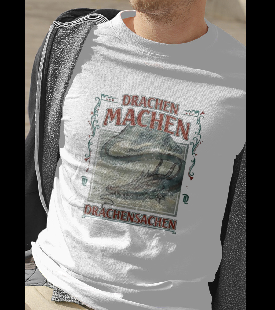 Drachen Machen Drachensachen Dragon Artwork Scene T-Shirt