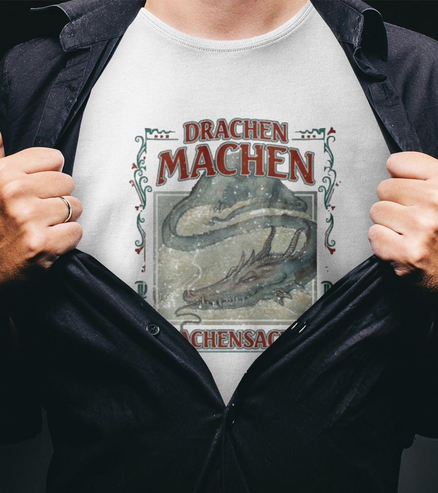 Drachen Machen Drachensachen Dragon Artwork Scene T-Shirt