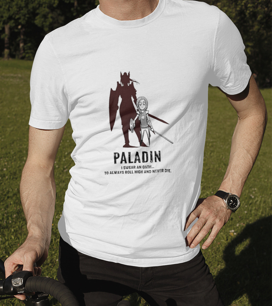 Dungeons And Dragons Paladin Oath Always Roll High Never Die T-Shirt