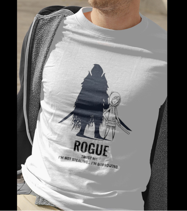 Dungeons And Dragons Rogue Trust Me I’m Not Stealing I’m Borrowing Silhouette T-Shirt