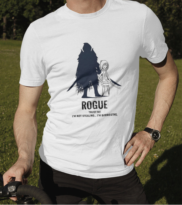 Dungeons And Dragons Rogue Trust Me I’m Not Stealing I’m Borrowing Silhouette T-Shirt