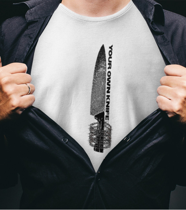Counterparts Your Own Knife Bold Text Knife Handle Design T-Shirt