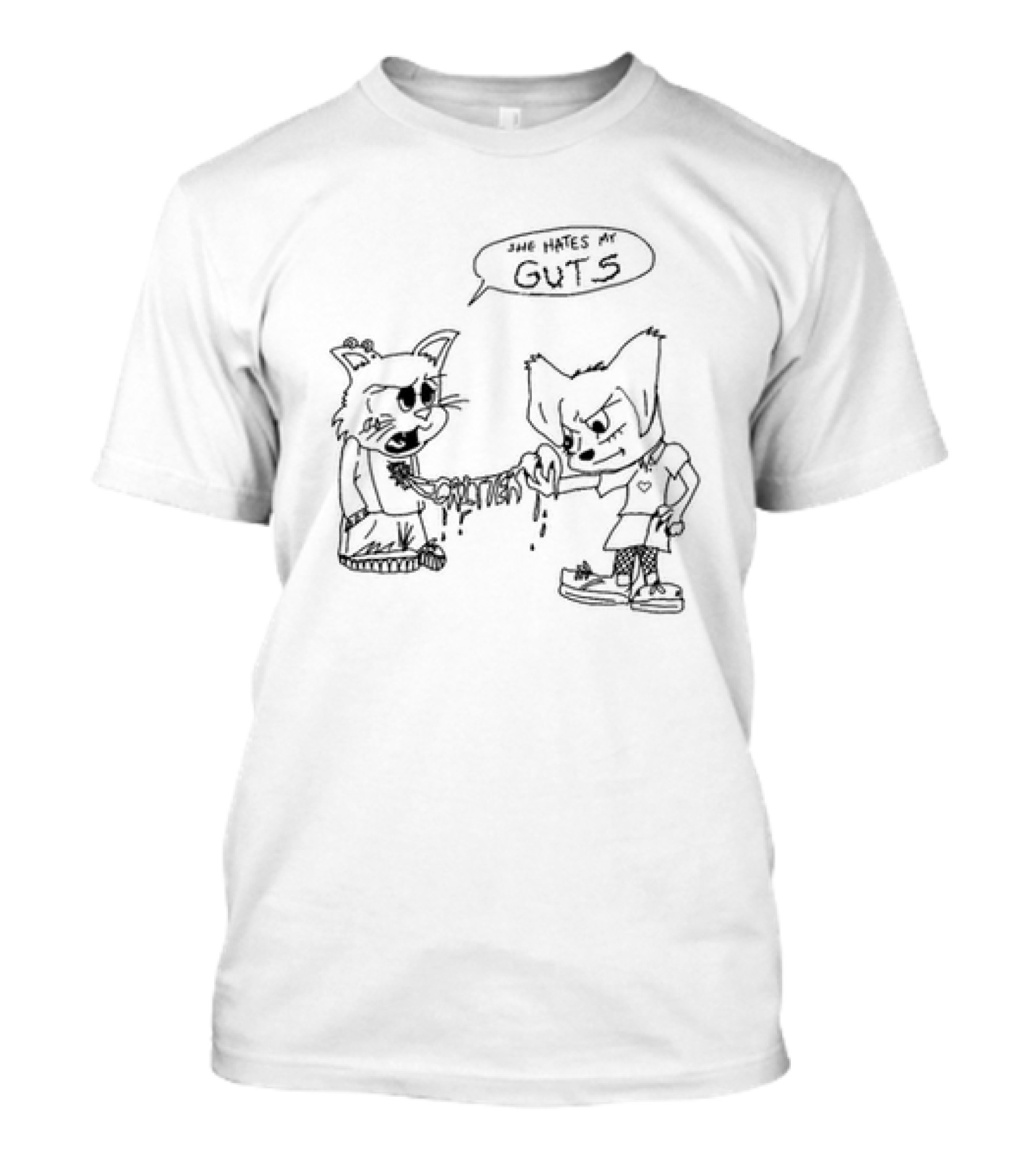 Cr1ttern3t She Hates My Guts Grumpy Cats Comic Style T-Shirt