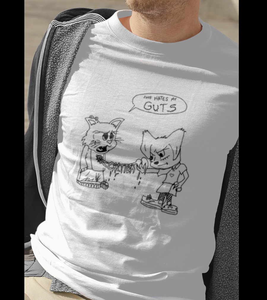 Cr1ttern3t She Hates My Guts Grumpy Cats Comic Style T-Shirt