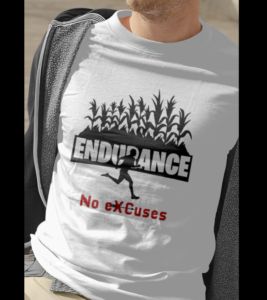 Endurance Cross Country Runner No Excuses Athlete Determination T-Shirt