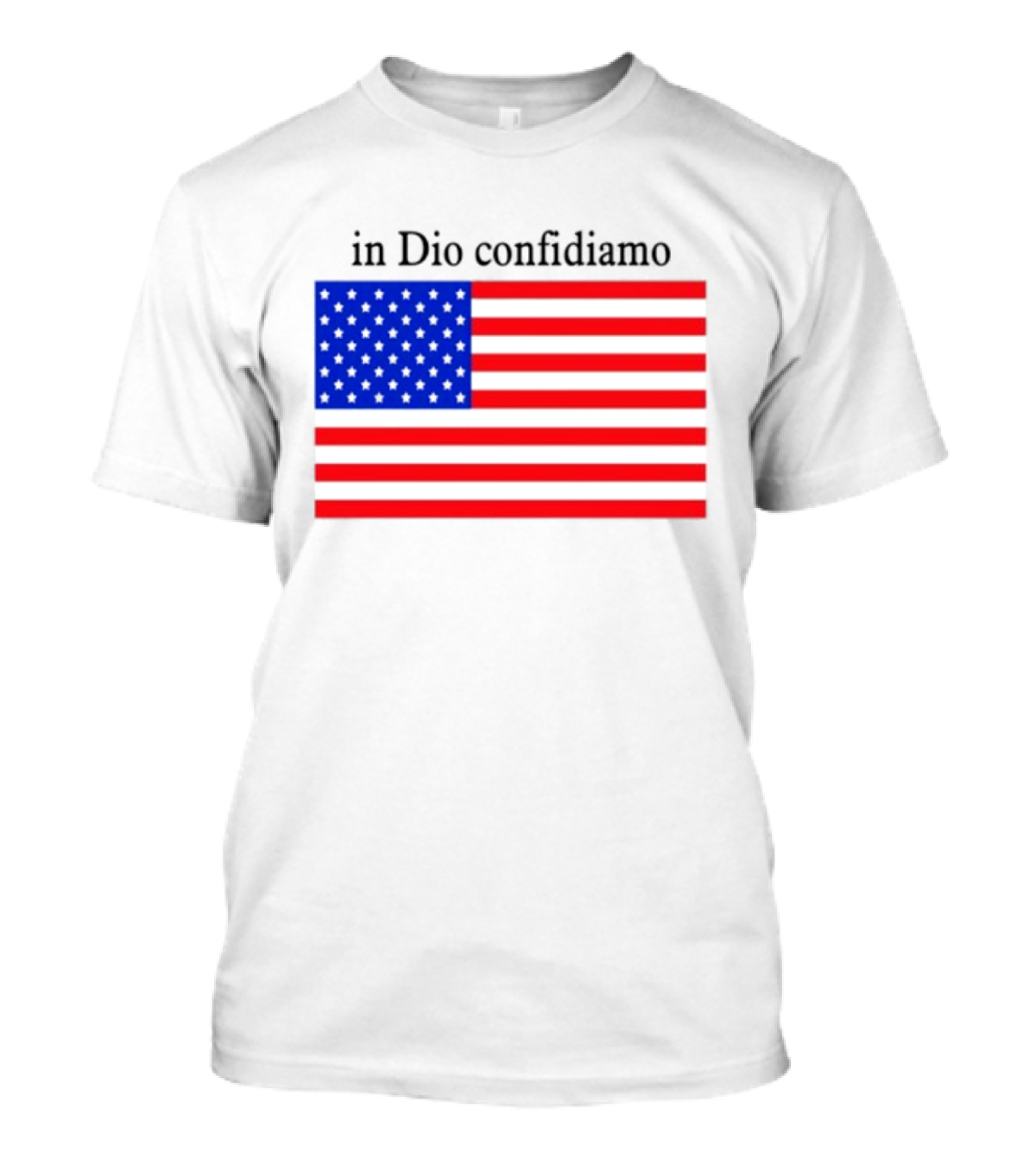 Eric Adams Wearing In Dio Confidiamo T-Shirt