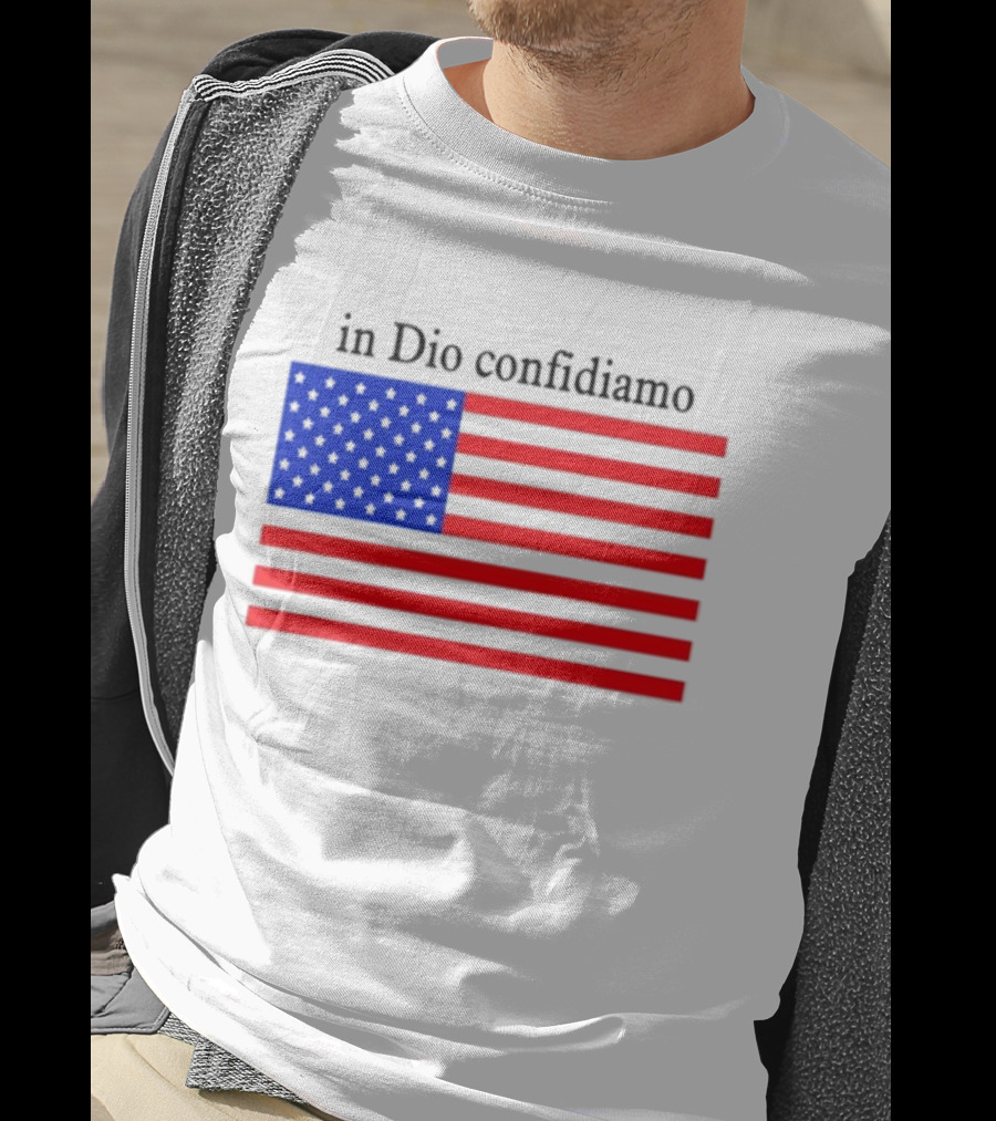 Eric Adams Wearing In Dio Confidiamo T-Shirt
