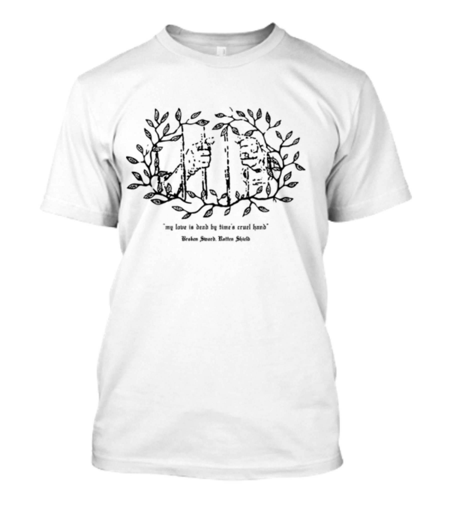 Fantasy Initiative My Love Is Dead By Time's Cruel Hand Skull And Flowers T-Shirt