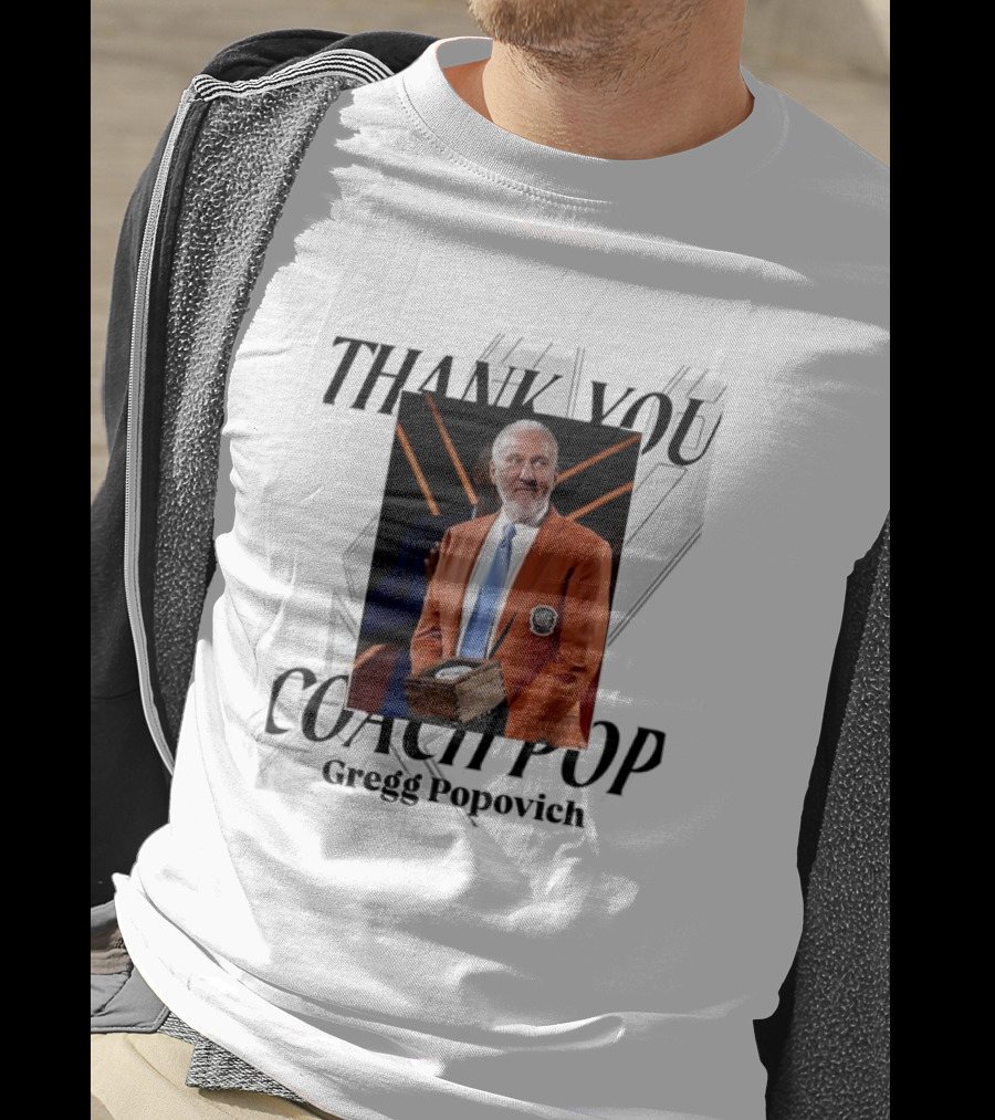 "Gregg Popovich Thank You Coach Pop Legacy Moment Basketball Achievement" T-Shirt