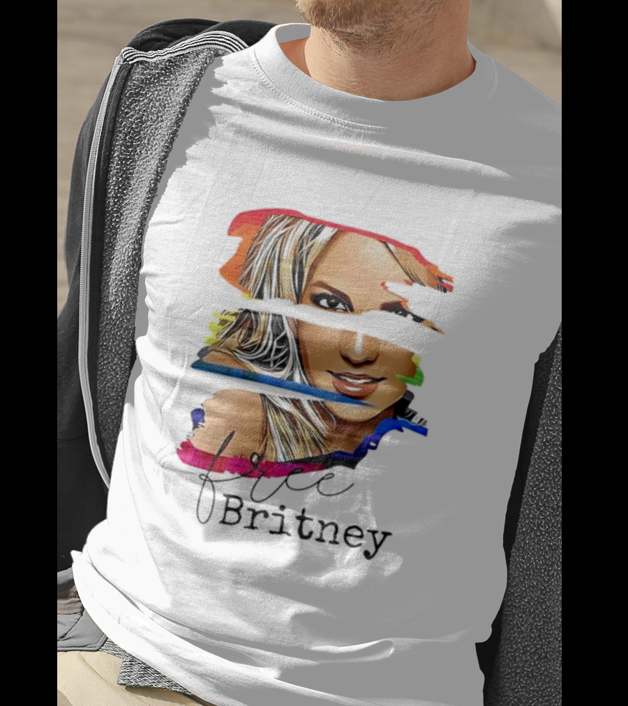 "Free Britney Spears Colorful Streak Portrait" T-Shirt