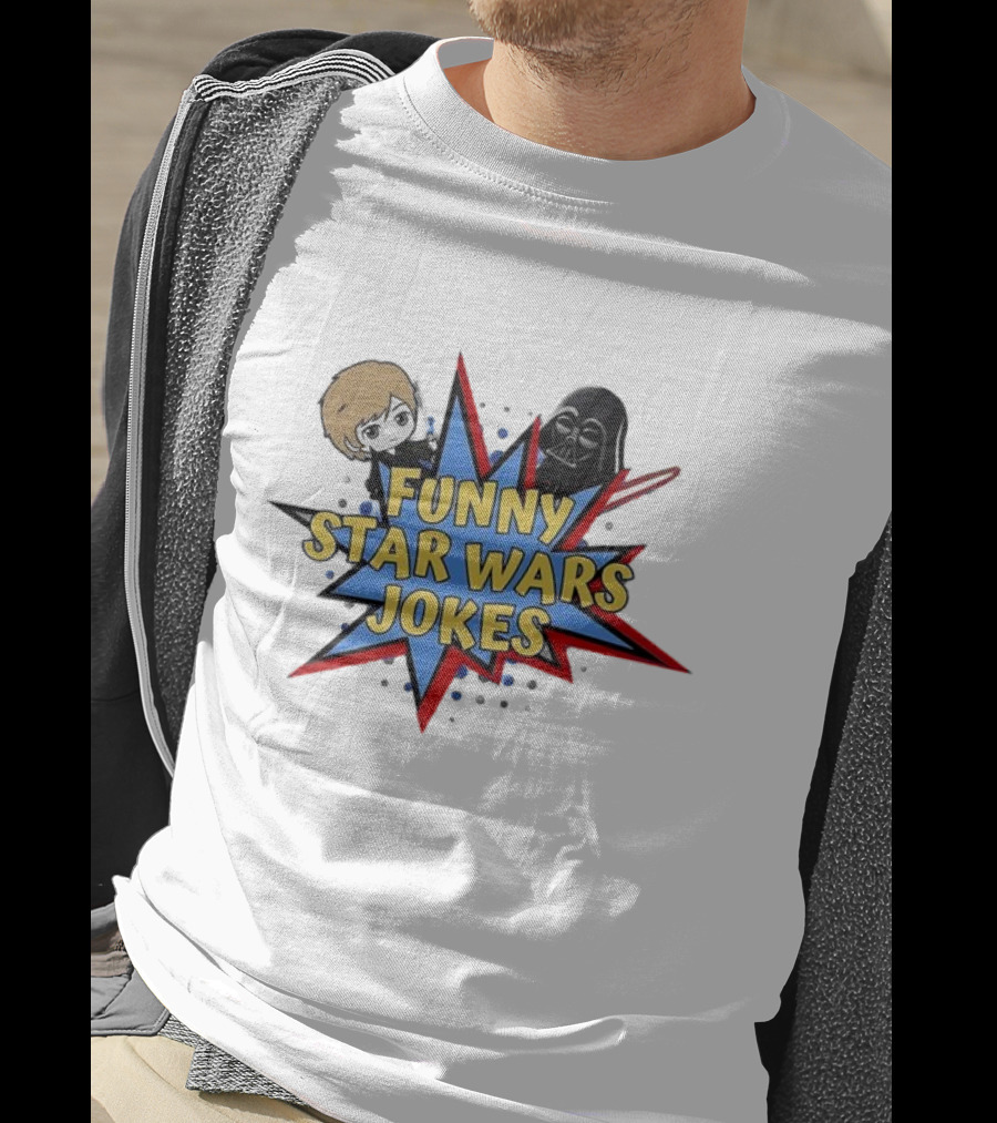 Funny Star Wars Jokes Comic Style With Iconic Characters T-Shirt