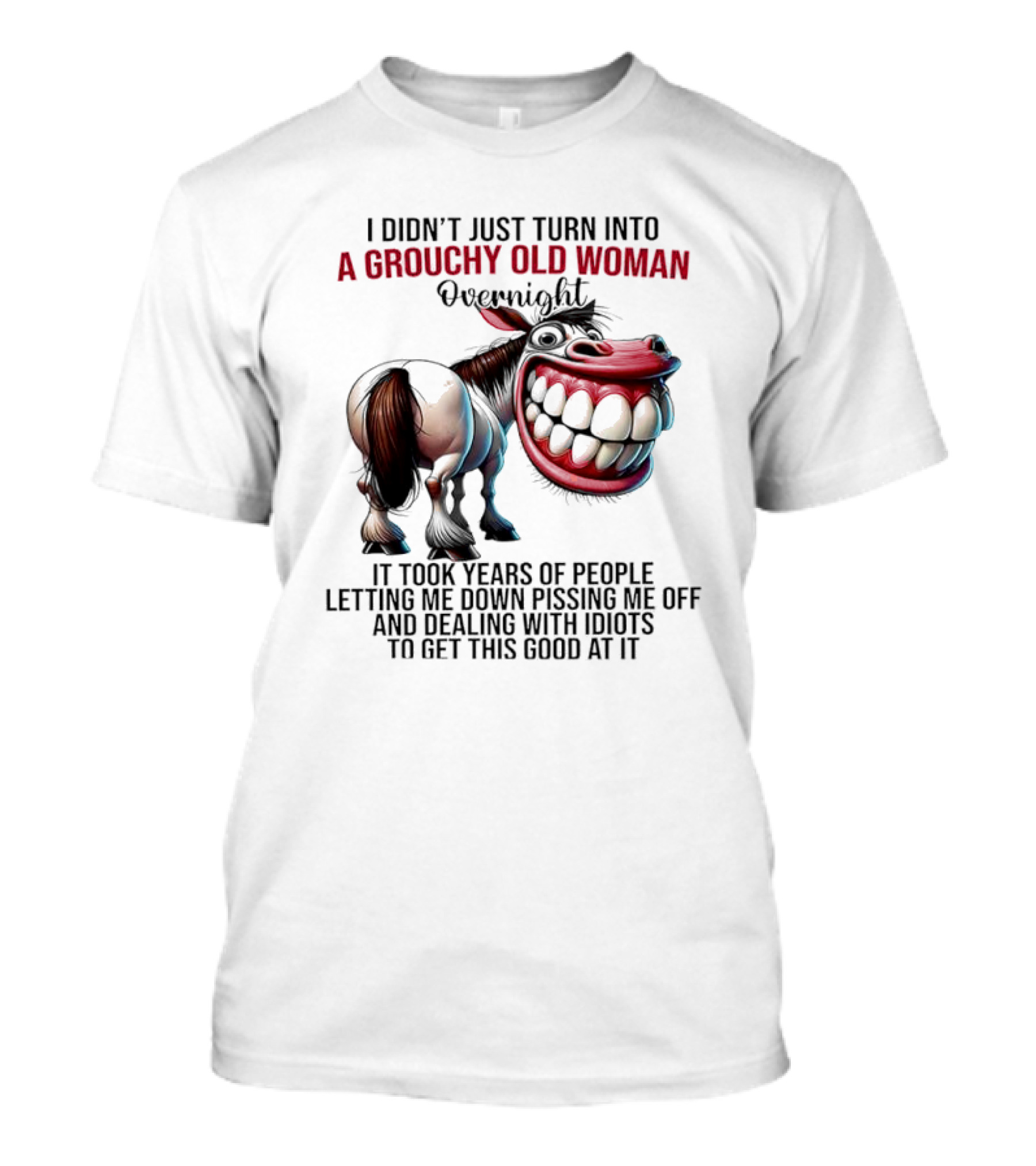 A Grouchy Old Woman Horse I Didn’t Just Turn Into Overnight T-Shirt